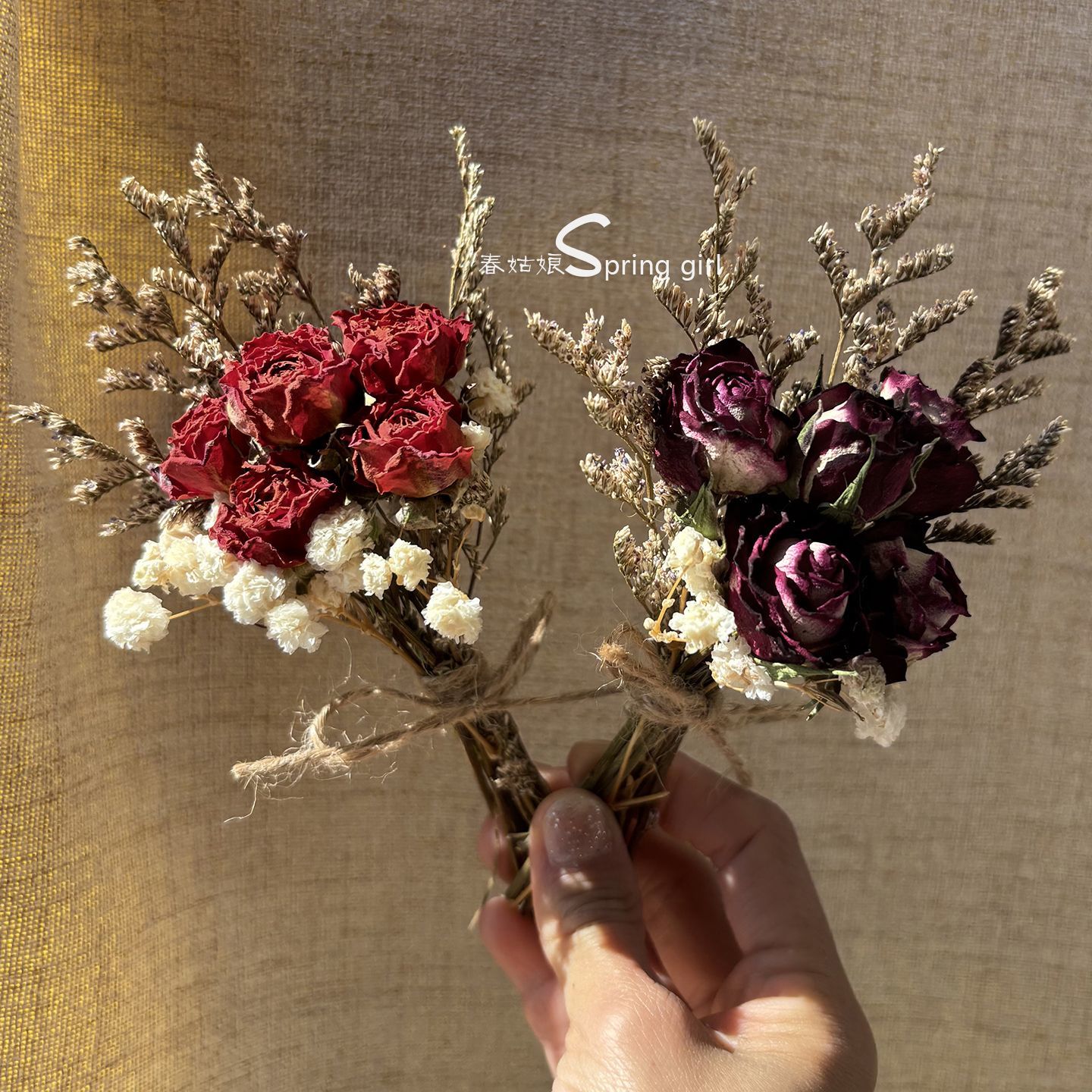 Mini Dried Flower Bouquet Natu - Baby Breath Dried recension och pris