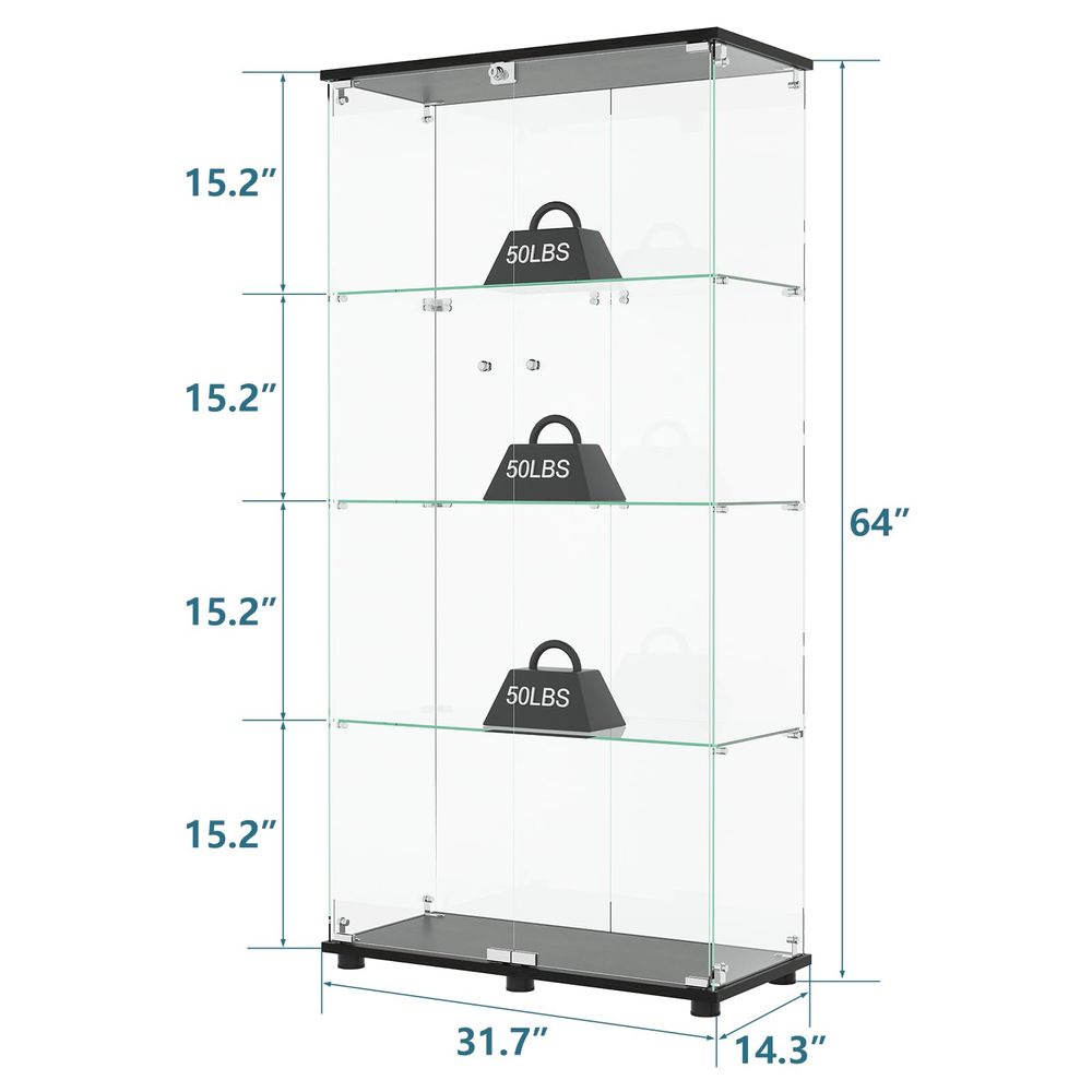 Display Cabinet with 4Shelf Do - B&J Florist Supply Nyc recension och pris
