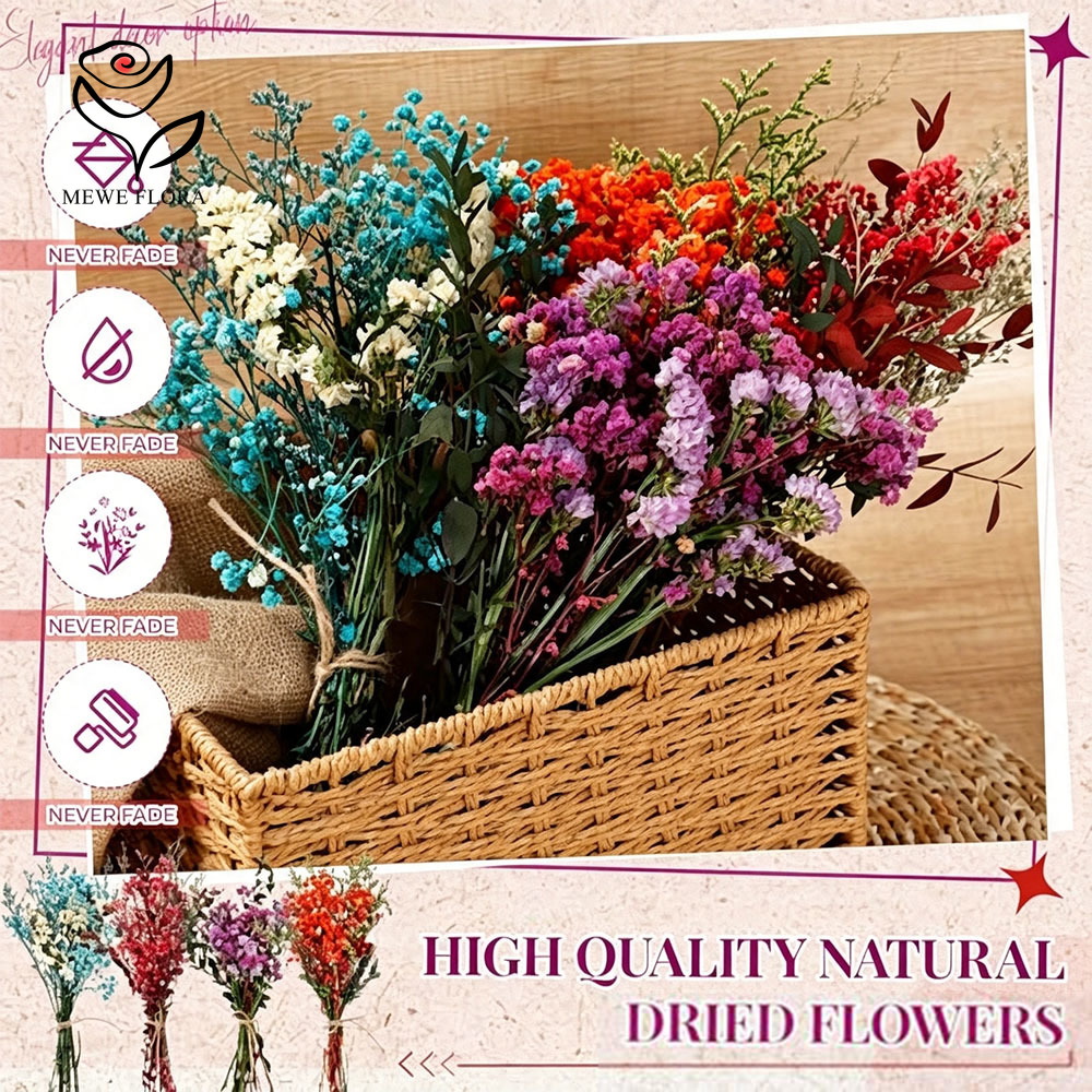 Colorful Dried Flowers Natural - Baby Breath Dried recension och pris